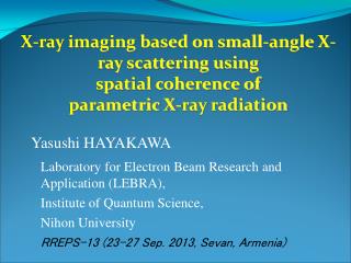 X-ray imaging based on small-angle X-ray scattering using