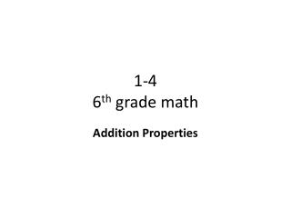 1-4 6 th grade math