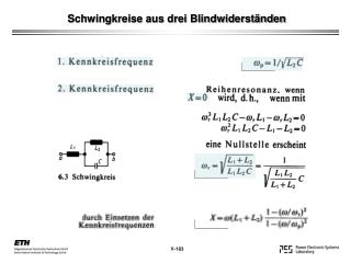 Schwingkreise aus drei Blindwiderständen