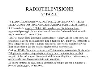 RADIOTELEVISIONE 2° PARTE