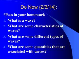 Do Now (2/3/14):