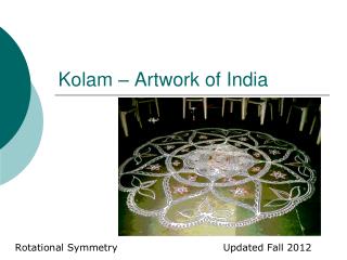 Kolam – Artwork of India