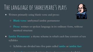 The language of shakespeare’s plays