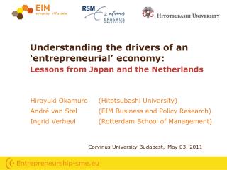 Understanding the drivers of an ‘entrepreneurial’ economy: Lessons from Japan and the Netherlands