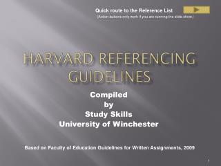 Harvard Referencing guidelines