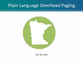 Plain Language Overhead Paging