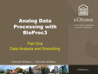 Analog Data Processing with BioProc3