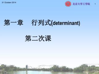 第一章 行列式 ( determinant) 第二次课