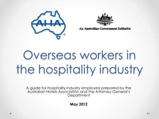 Overseas workers in the hospitality industry