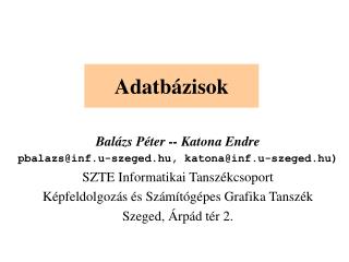 Adatbázisok