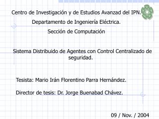 Centro de Investigación y de Estudios Avanzad del IPN. Departamento de Ingeniería Eléctrica.