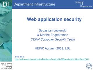 Web application security