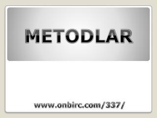 METODLAR