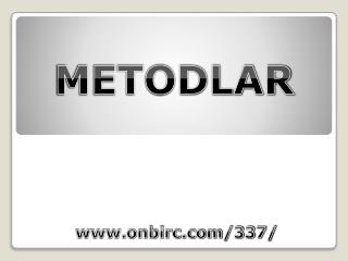 METODLAR