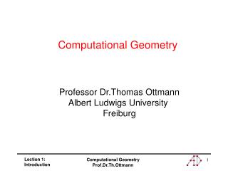 Computational Geometry