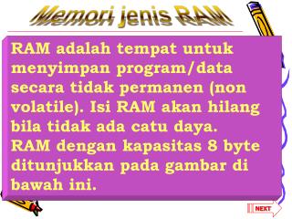 Memori jenis RAM