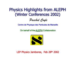 Physics Highlights from ALEPH (Winter Conferences 2002)
