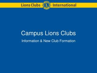 Campus Lions Clubs