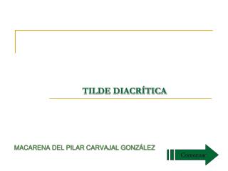 TILDE DIACRÍTICA