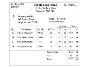 PURCHASE ORDER