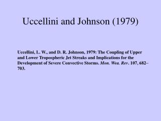 Uccellini and Johnson (1979)