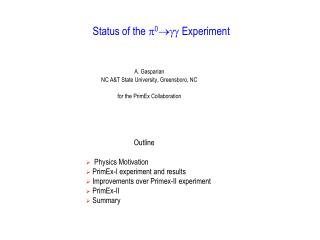 Status of the  0  Experiment