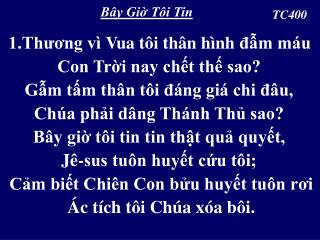Bây Giờ Tôi Tin