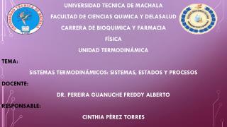 UNIVERSIDAD TECNICA DE MACHALA FACULTAD DE CIENCIAS QUIMICA Y DELASALUD