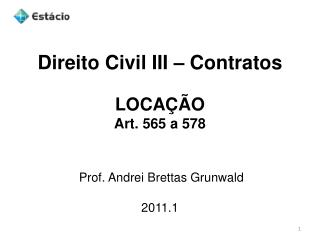Direito Civil III – Contratos