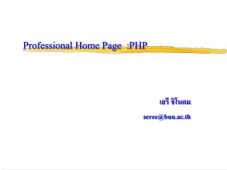 Professional Home Page : PHP