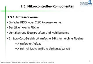 2.5. Mikrocontroller-Komponenten