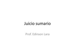 Juicio sumario