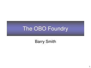 The OBO Foundry