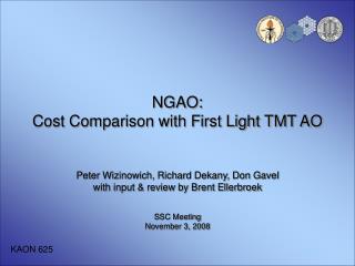 NGAO: Cost Comparison with First Light TMT AO