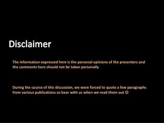 Disclaimer