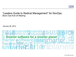 “Leaders Guide to Radical Management” for DevOps Book Club Kick-off Meeting