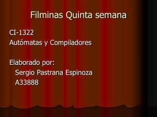 Filminas Quinta semana