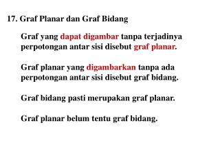 17. Graf Planar dan Graf Bidang