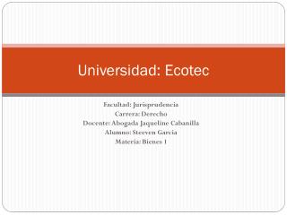 Universidad: Ecotec