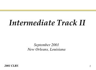 September 2001 New Orleans, Louisiana
