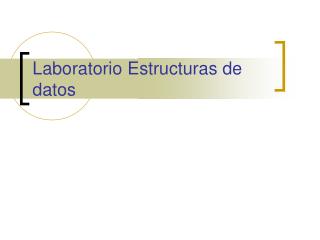 Laboratorio Estructuras de datos