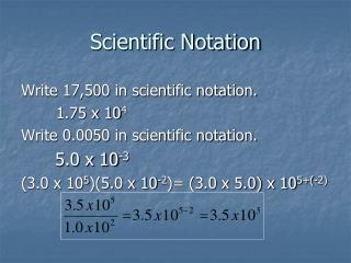 Scientific Notation
