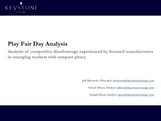 Play Fair Day Analysis