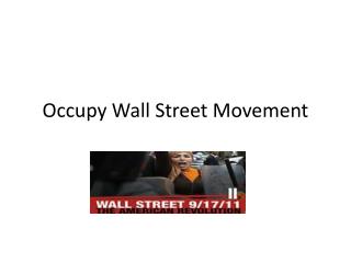 Occupy Wall Street Movement