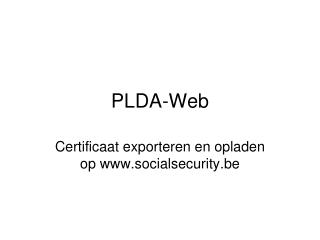 PLDA-Web