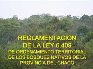 REGLAMENTACION DE LA LEY 6.409