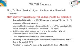 WACH4 Summary