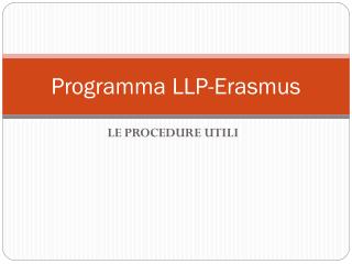 Programma LLP-Erasmus