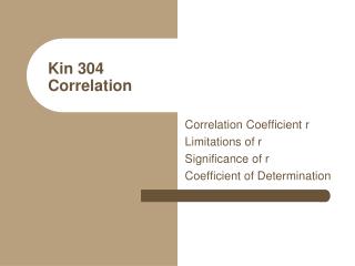 Kin 304 Correlation