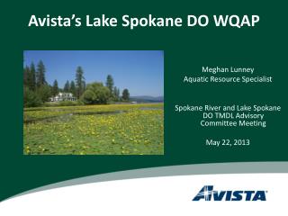 Avista’s Lake Spokane DO WQAP